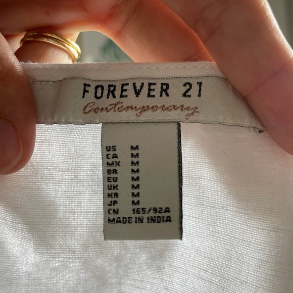 White and Blue Boho Shirt - Picture 3 of 3